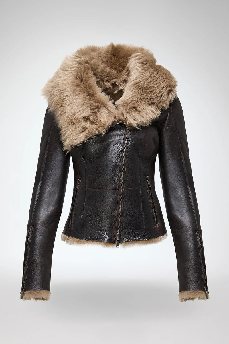 VSP - Petra - Desert Beige Shearling Jacket