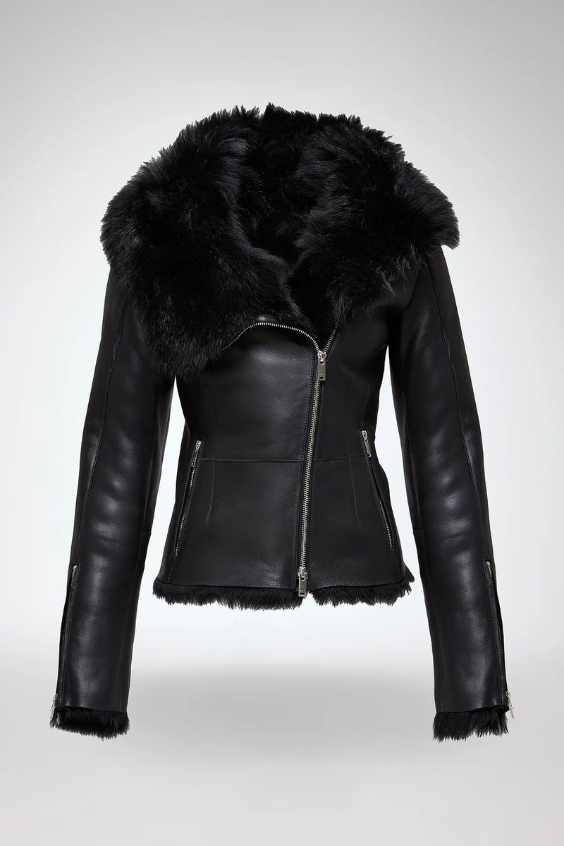 VSP - Petra - Black Shearling Jacket