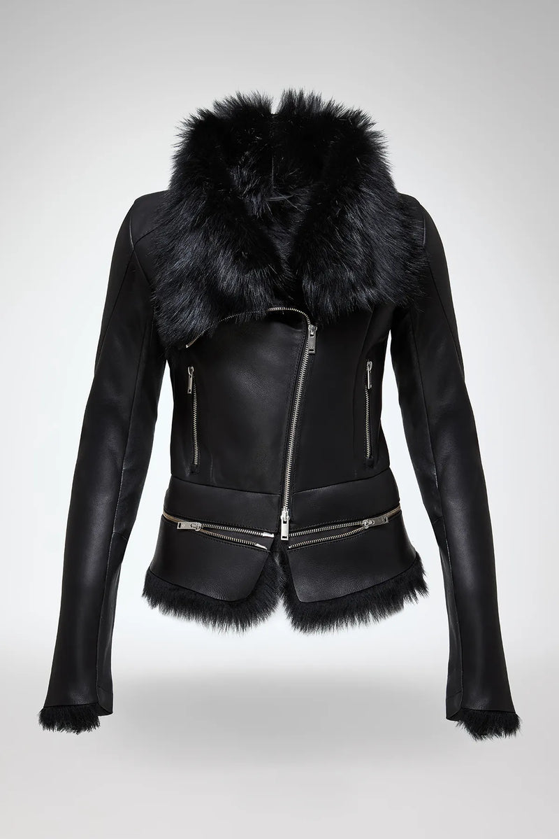 VSP - Josette - Black Shearling Jacket
