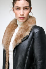 Vittoria - Dark Brown Shearling Jacket