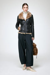 Vittoria - Dark Brown Shearling Jacket