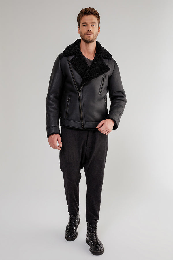 VSP - Tristan - Black Shearling Jacket