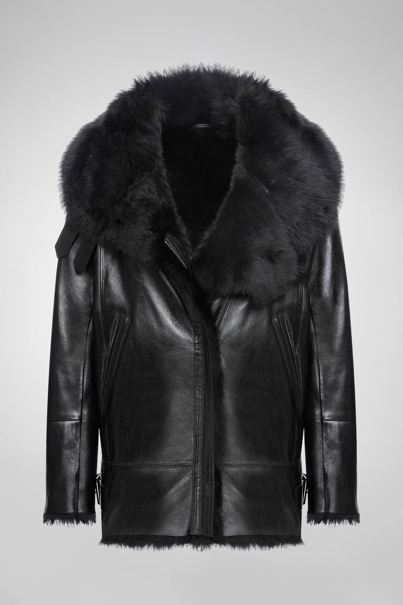 VSP - Vesna - Clotho Black Shearling Jacket