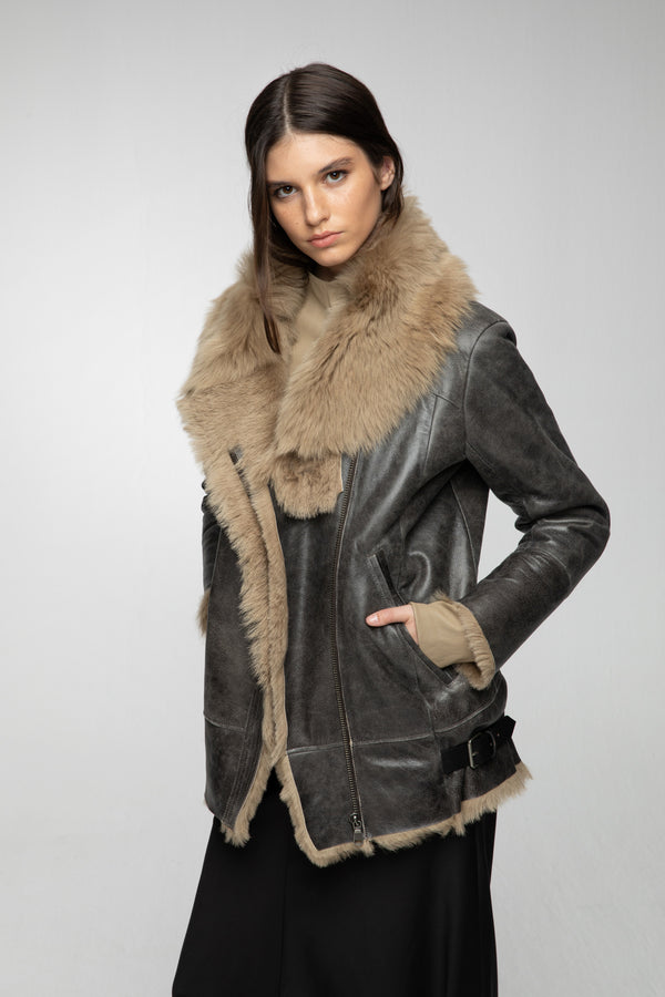 VSP - Vesna - Toscana Desert Beige Shearling Jacket