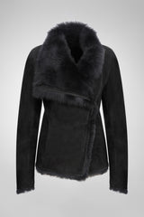 June - Dark Anthracite Shearling Jacket