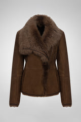 June - Tobacco Shearling Jacket