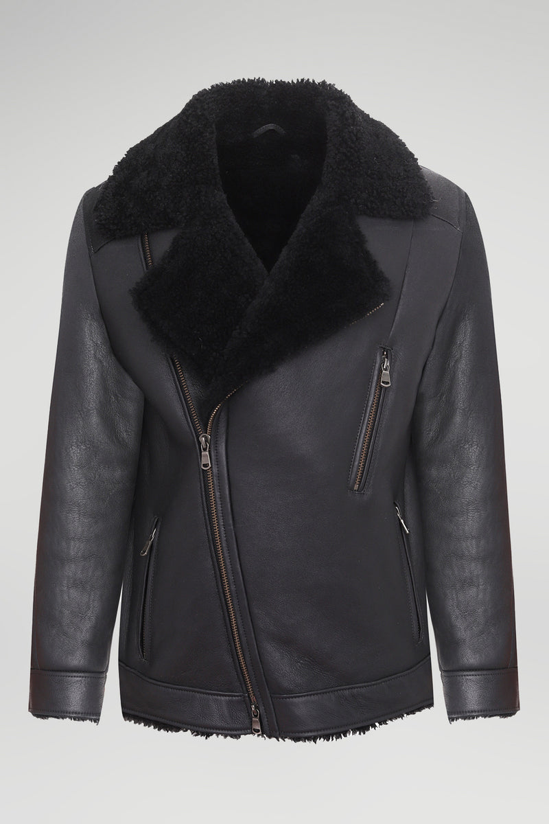 VSP - Tristan - Black Shearling Jacket
