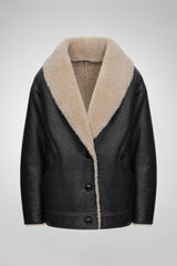 Nila - Brown Beige Shearling Coat