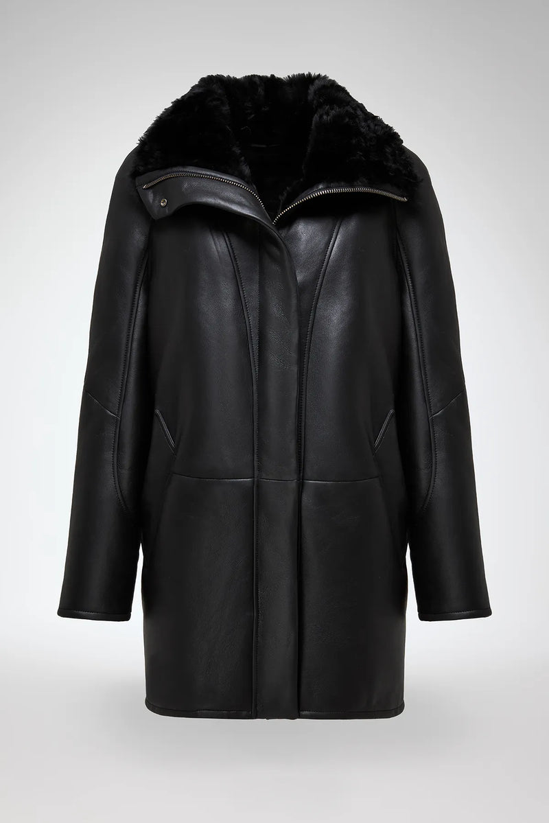 VSP - Prescillia - Black Shearling Coat