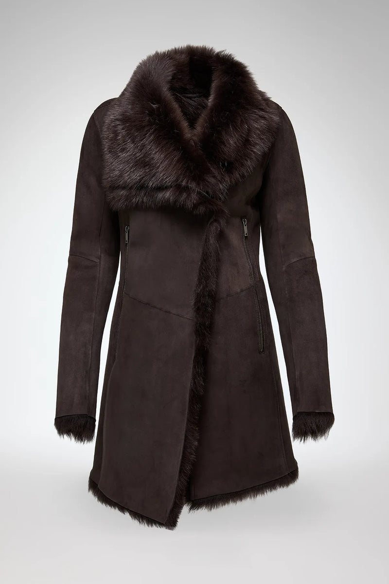 VSP - Kristell - Toscana Brown Shearling Coat