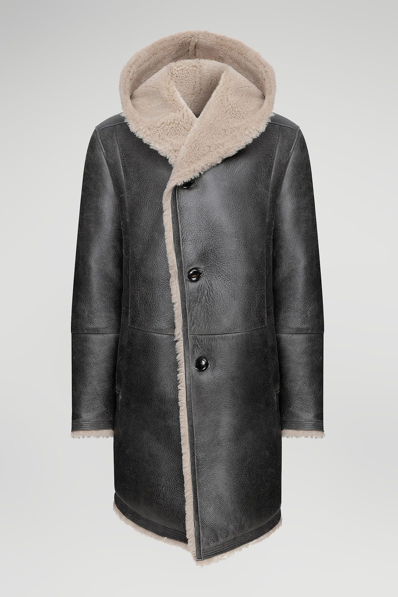 VSP - Teo - Anthracite Shearling Coat