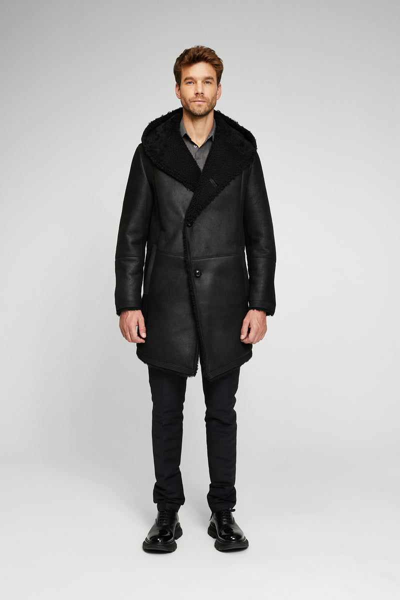 VSP - Teo - Black Shearling Coat