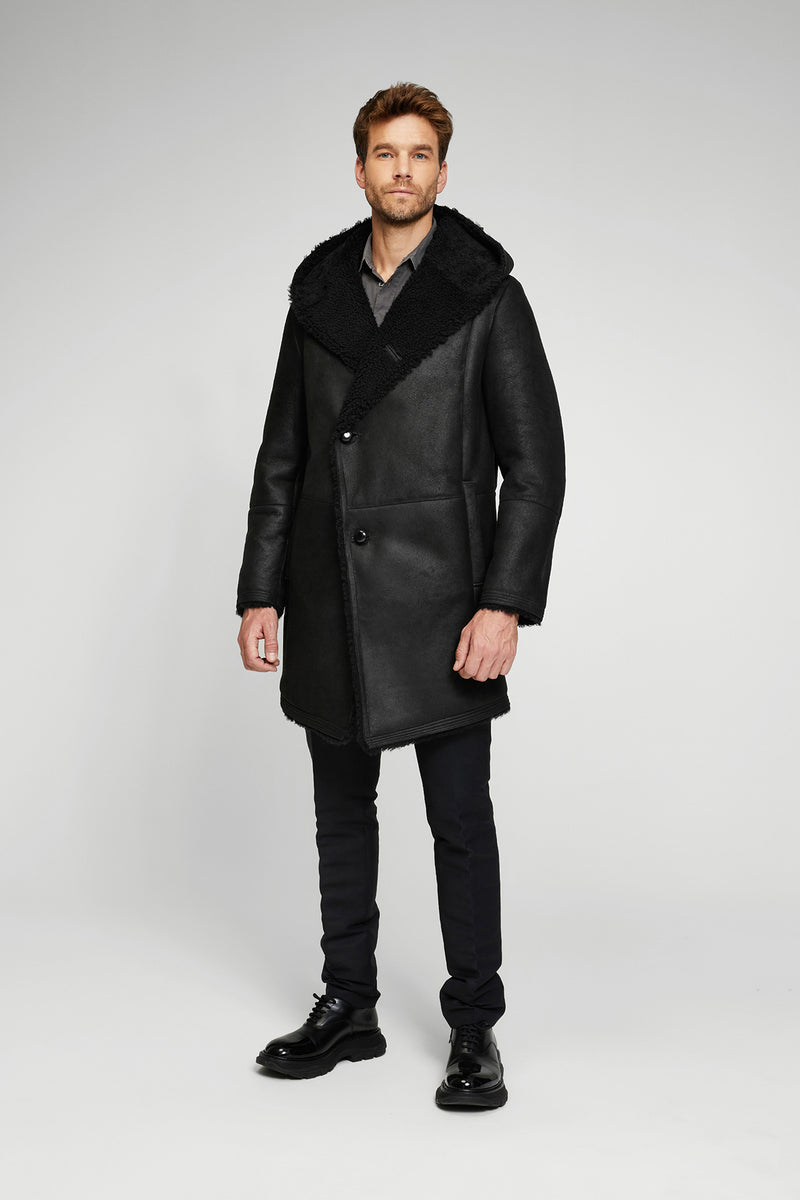 VSP - Teo - Black Shearling Coat