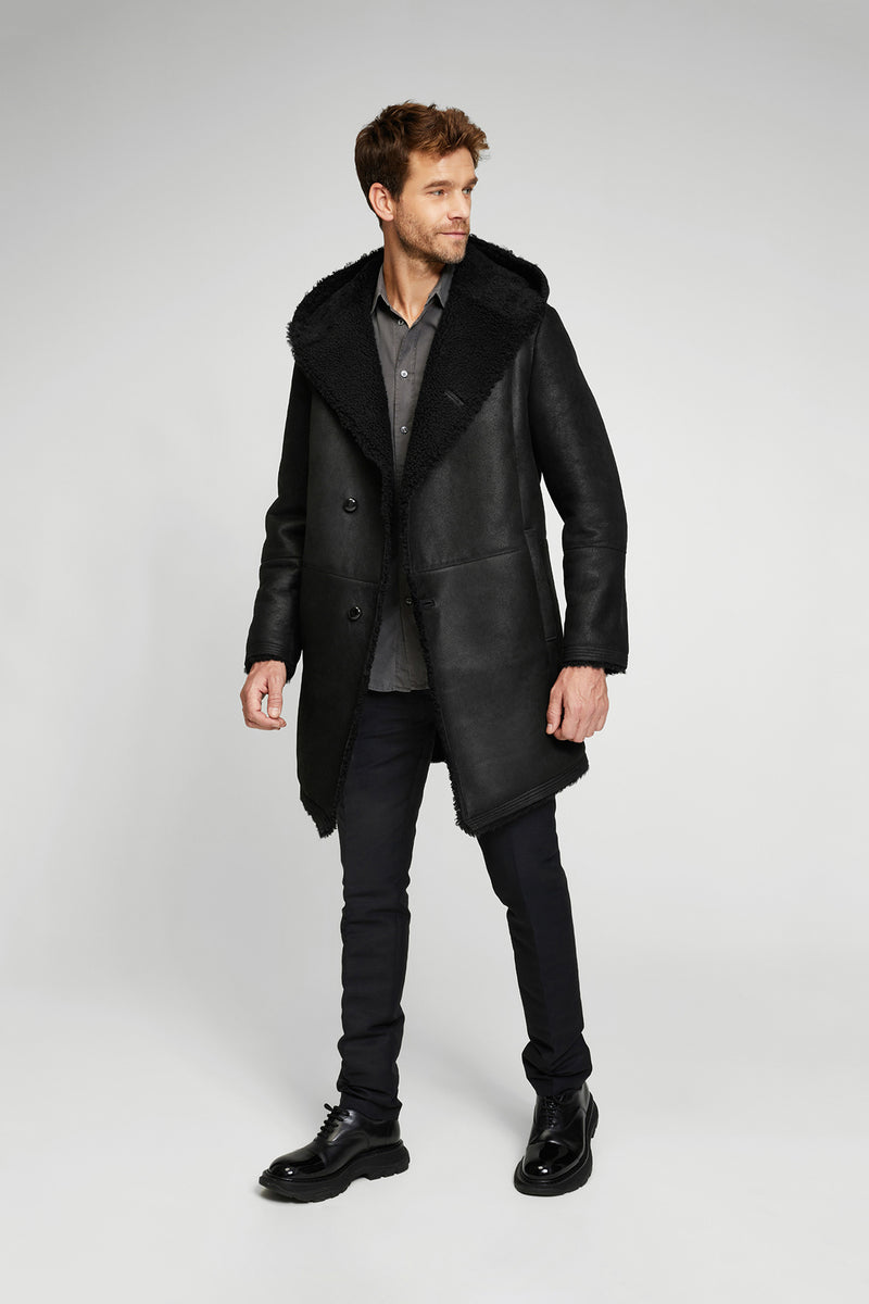 VSP - Teo - Black Shearling Coat