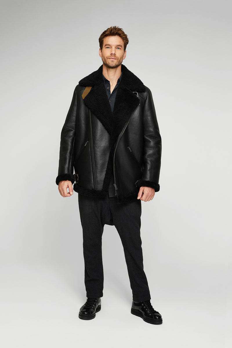 VSP - Rico - Black Shearling Coat