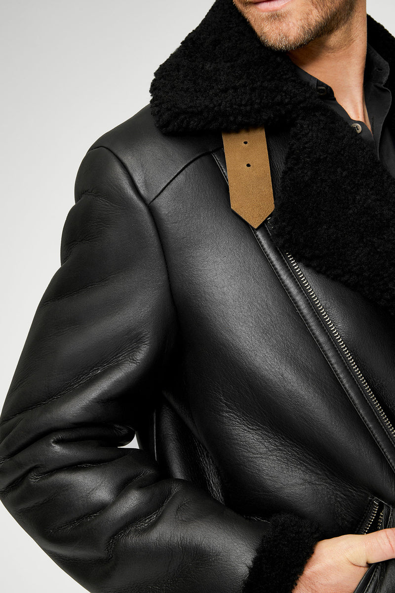 VSP - Rico - Black Shearling Coat