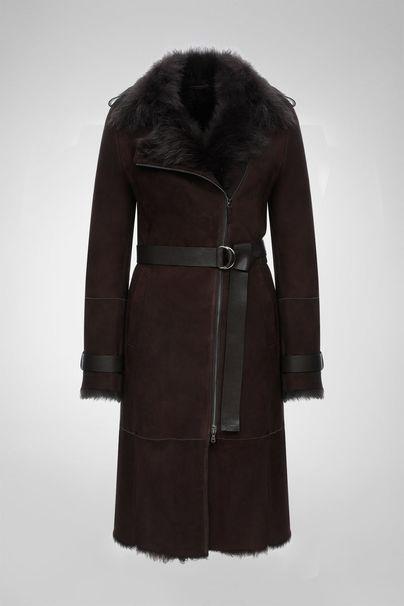 Harmony - Brown Shearling Coat