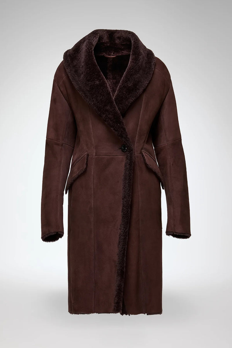 VSP - Murielle - Cherry Shearling Coat