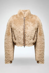 VSP - Liviana - Beige Brown Shearling Jacket