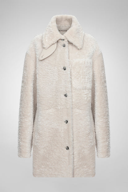 V S P - Yuki - Cream Shearling Coat