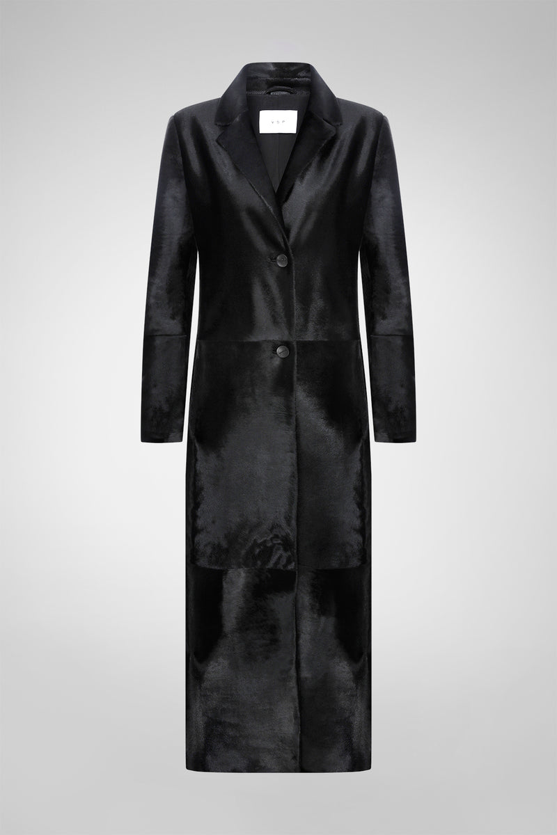 Helene - Black Shearling Coat