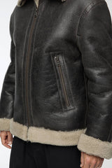 Florian - Anthracite Shearling Jacket