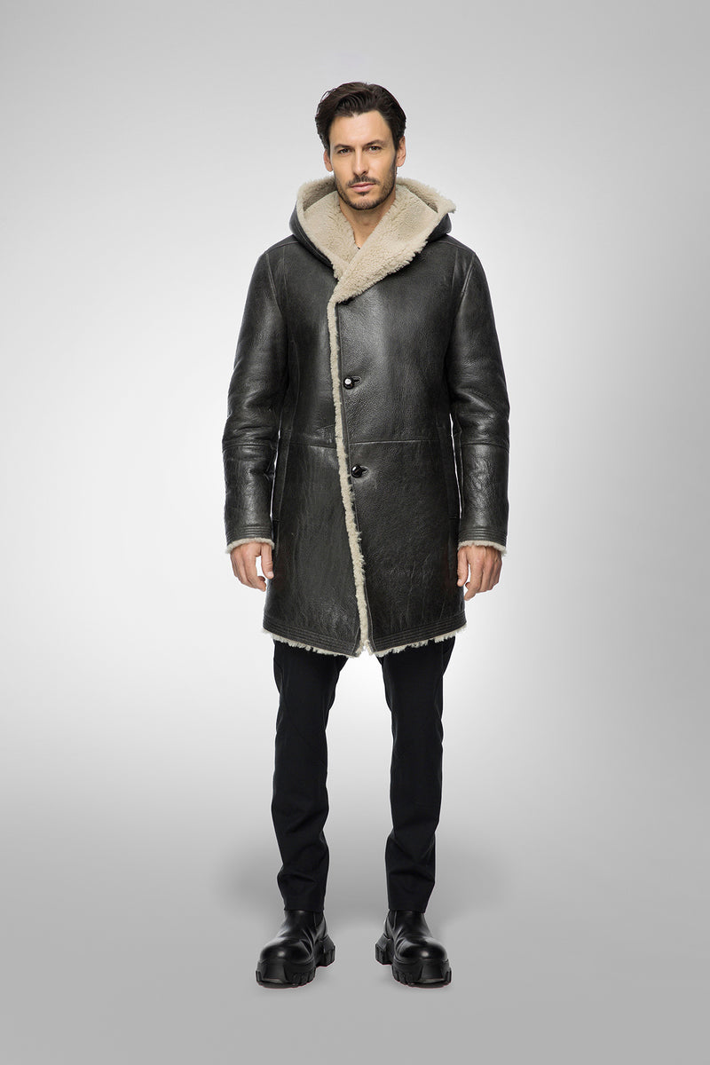 VSP - Teo - Anthracite Shearling Coat