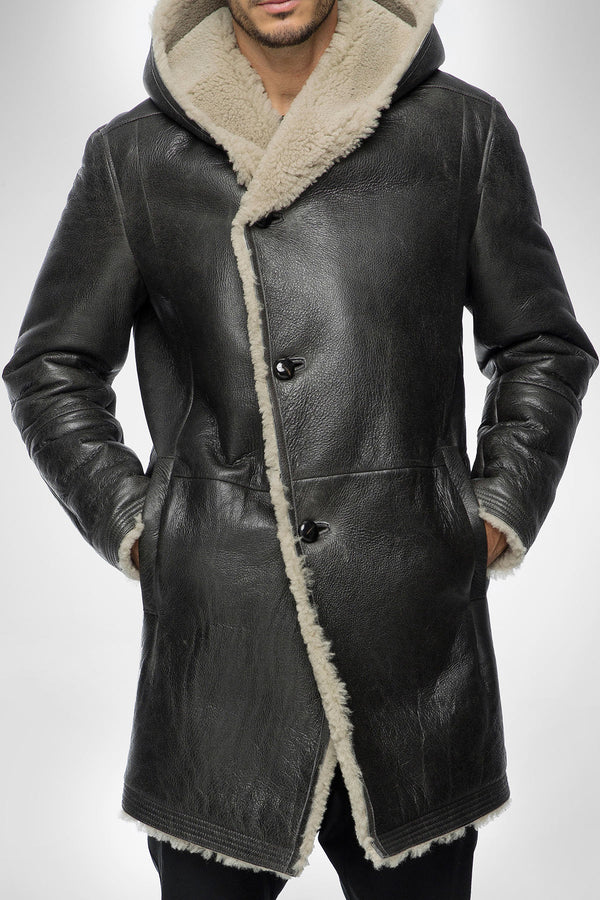 VSP - Teo - Anthracite Shearling Coat
