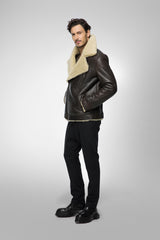 VSP - Tristan - Brown Beige Shearling Jacket