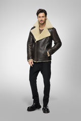 VSP - Tristan - Brown Beige Shearling Jacket