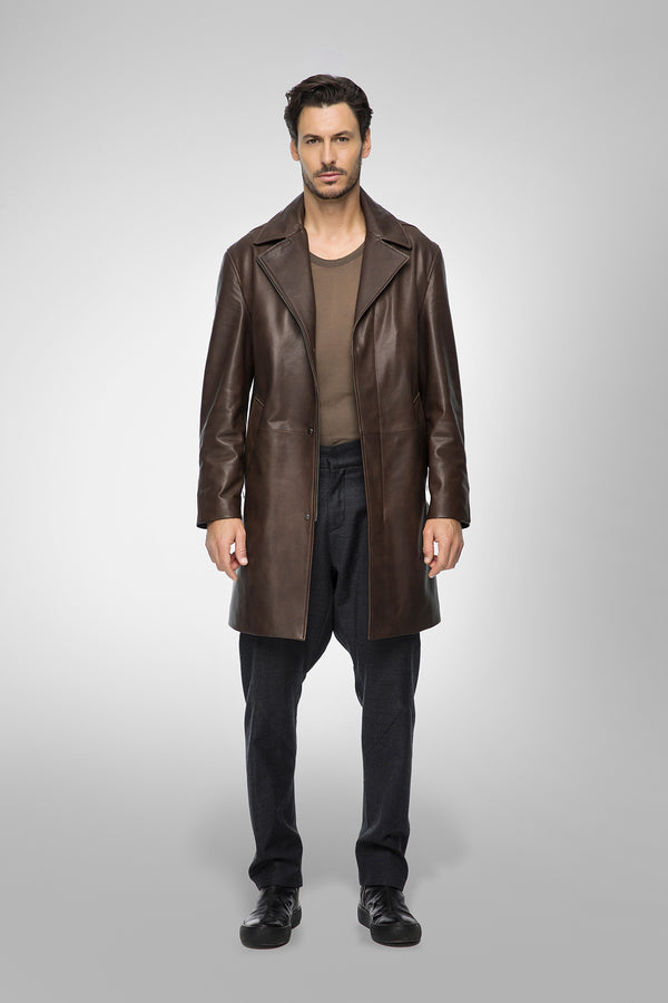 Effe - Brown Leather Coat