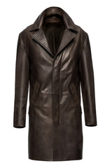 Effe - Manteau en cuir Marron