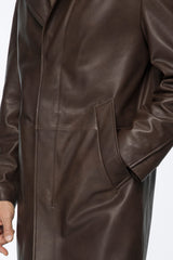 Effe - Manteau en cuir Brown
