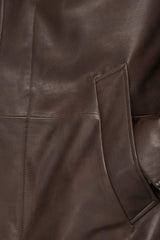 Effe - Manteau en cuir Brown