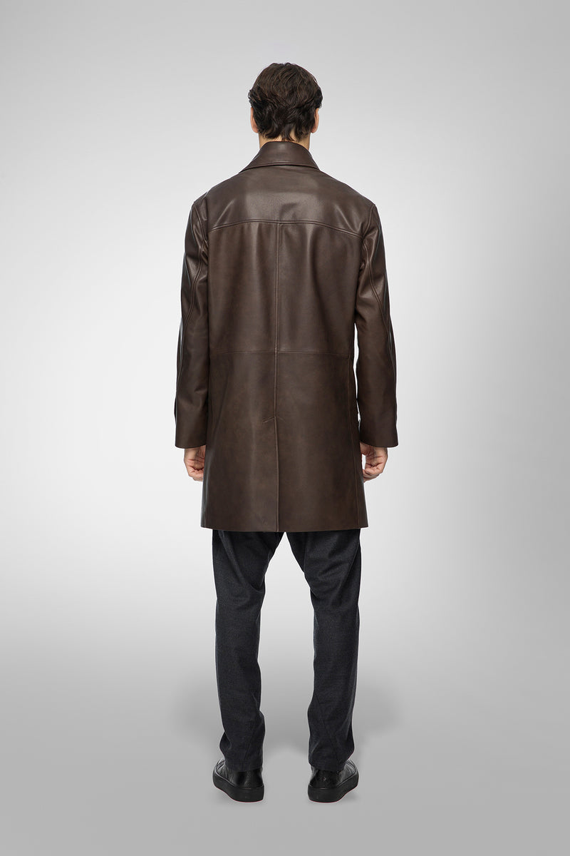 Effe - Brown Leather Coat