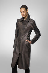 Eléanor - Brown Leather Coat