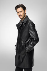 Effe - Black Leather Coat
