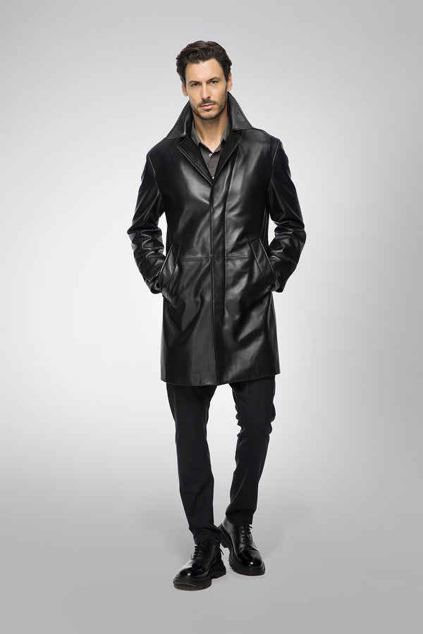 Effe - Manteau en cuir Black