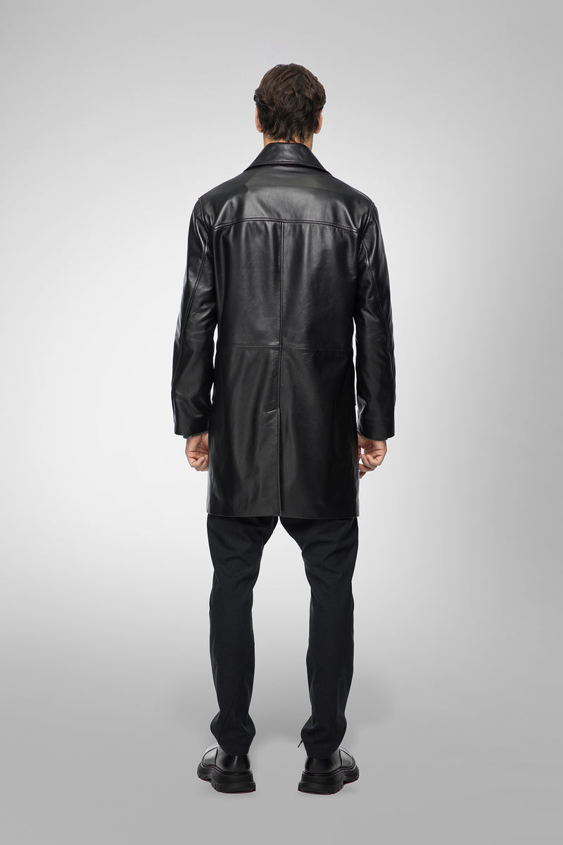 Effe - Black Leather Coat