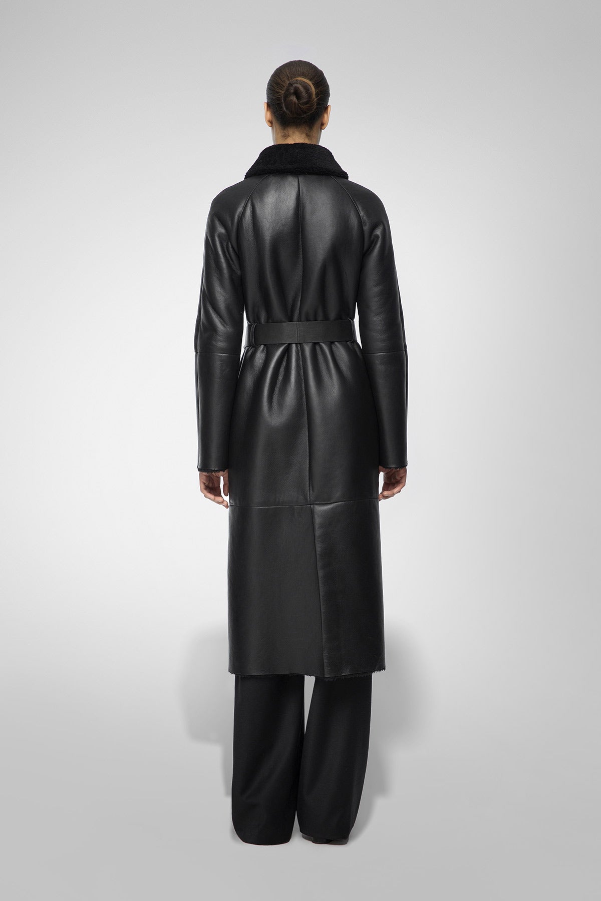 Hailey - Black Shearling Coat – V S P