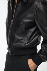 Simon - Black Leather Jacket