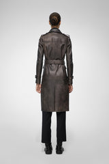 Christy - Trench en cuir Anthracite