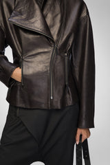 Nadia - Veste en Cuir Black