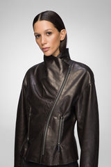 Nadia - Veste en Cuir Black