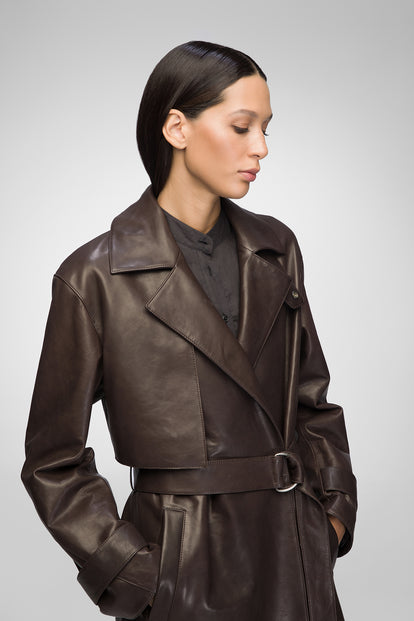 V S P - Isabelle - Brown Leather Coat