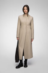 Margaux - Manteau en laine Latte