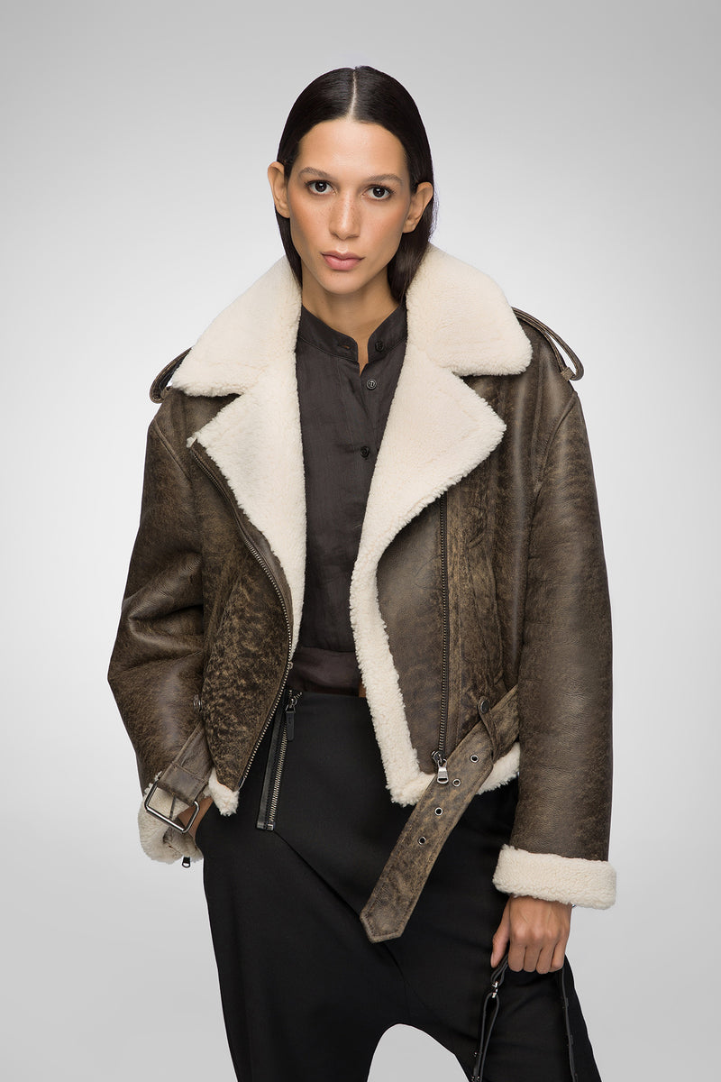 Tierra - Brown Shearling Jacket