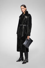 Gabrielle - Black Shearling Coat