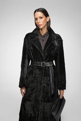 Gabrielle - Black Shearling Coat