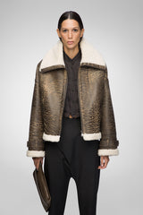 Carmen - Brown Shearling Jacket